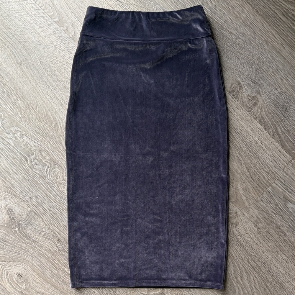 Wilfred Velvet Pencil Skirt - dark purple